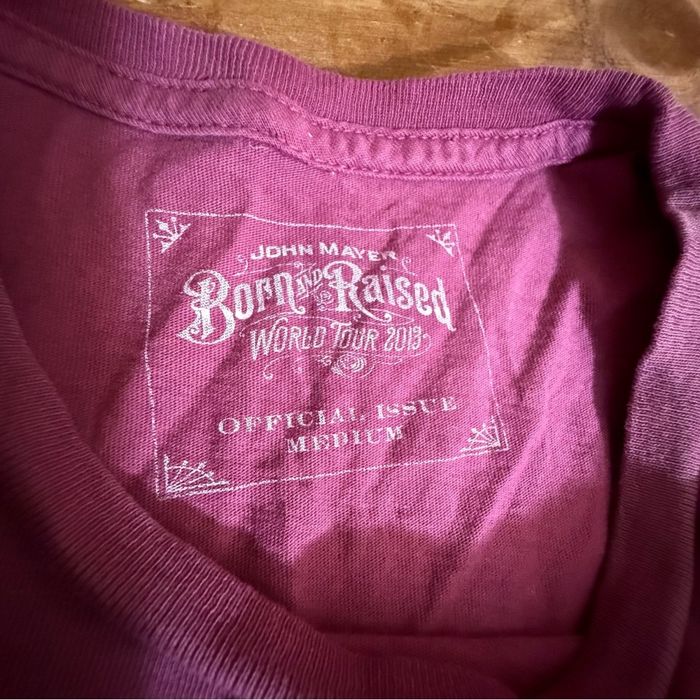 John Mayer 2013 World Tour Born‎ & Raised Shirt size Small Maroon - Picture 3 of 6